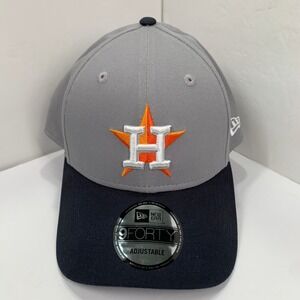Houston Astros Adjustable Baseball Cap Gray Navy Embroidered Logo New Era 9FORTY